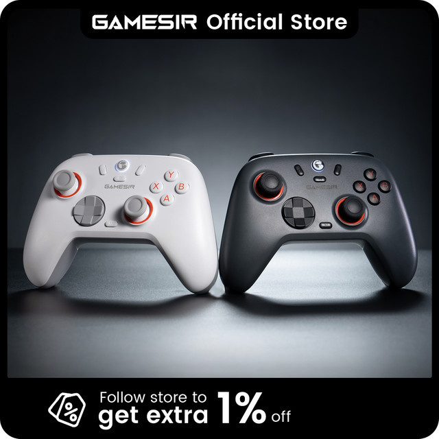 GameSir Nova Lite kabelloser Controller mit Hall-Effekt für Nintendo Switch, iPhone, Android und PC in Weiß - Bild 1