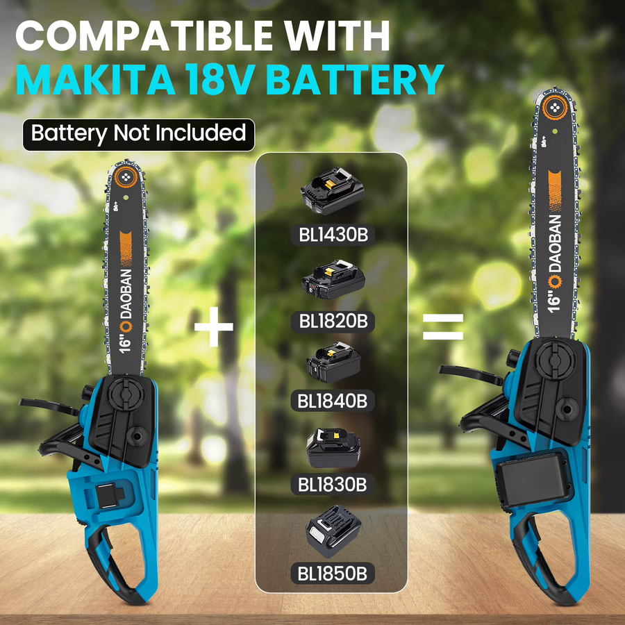 Makita 16-Zoll bürstenlose elektrische Kettensäge mit 3500 W, blau, kompatibel mit Makita LXT Akkus - Bild 3