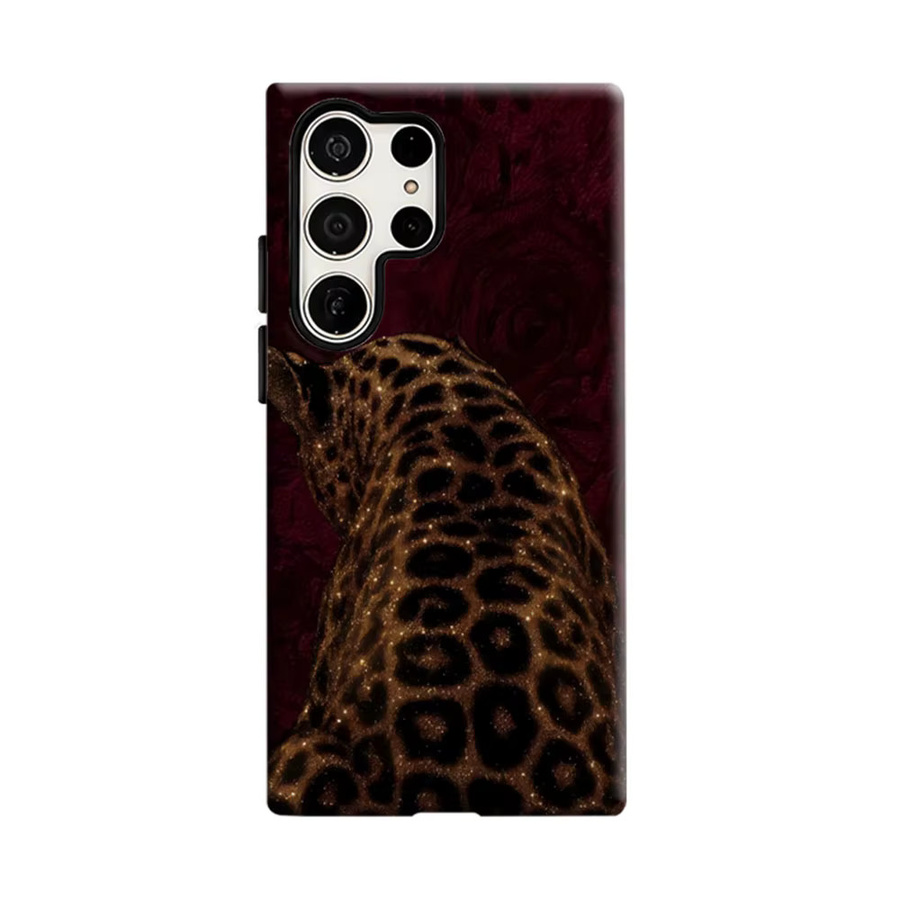 Aurbe Handyhülle mit Leoparden-Design und vergoldeter Doppelschicht-Folie für Samsung Galaxy S26 S25 S24 S23 Ultra Plus in Gold und Multicolour - Bild 6
