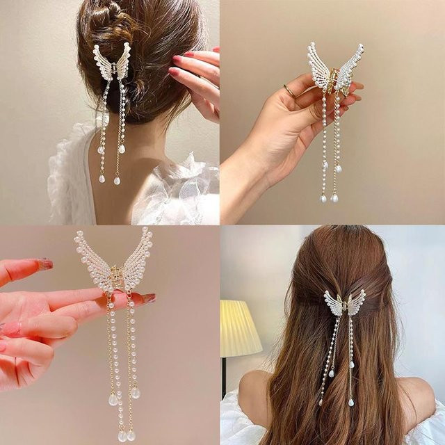 Special Tomorrow Haar Clip, Schmetterling, Perle, Damen - Bild 1