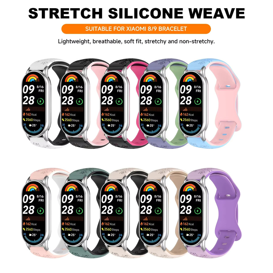 OAKCHARM Smartwatch-Armband Silikon, Xiaomi Band 9 8, Unisex - Bild 2