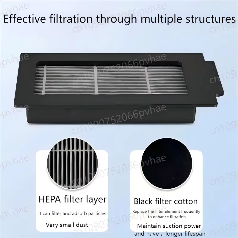 Ecovacs Zubehör-Set für T50 PRO OMNI und T50 OMNI in Schwarz mit Hauptseitenbürsten, Mopptüchern, HEPA-Filtern und Staubbeuteln - Bild 3