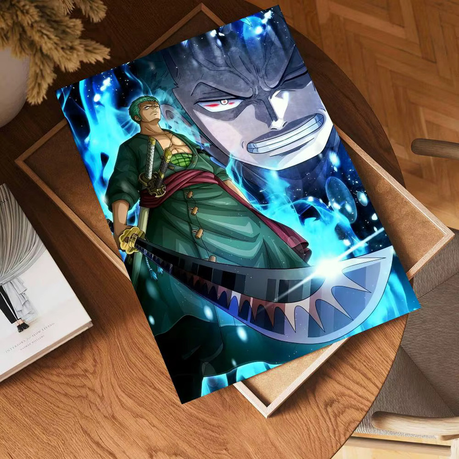 Potdemiel Roronoa Zoro One Piece Anime Poster in Weiß für deine Wanddekoration - Bild 4