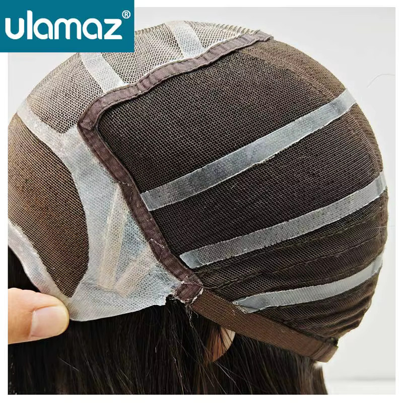 Ulamaz Naturhaar-Perücke, Unisex, Schweizer Spitze, atmungsaktiv - Bild 3