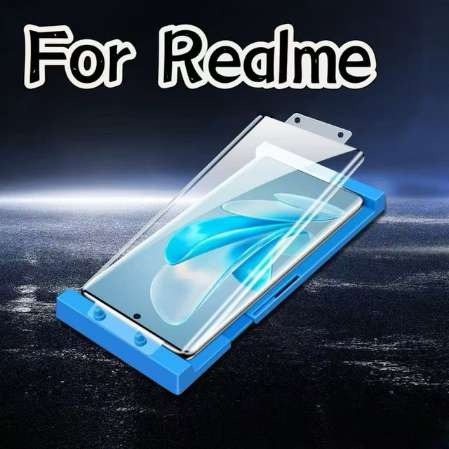 Realme X7 X10 X11 X12 Pro Plus Keramikfolie Displayschutzfolie transparent inklusive Installationssatz - Bild 1