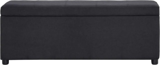 vidaXL Bank mit Staufach aus Polyester in Schwarz - Bild 1