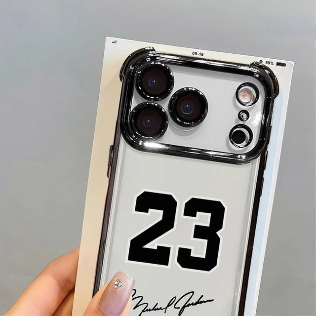 Fashion Basketball Number Handyhülle für Apple iPhone kompatibel mit iPhone 17 16 15 14 13 12 11 Pro Max Air Plus in Multicolour und Transparent - Bild 1
