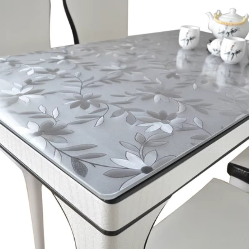 Transparente Cosmos PVC-Tischdecke von LOVRTRAVEL, 1,0 mm starke wasserdichte und ölbeständige Schutzmatte aus Weichglas nach Maß - Bild 3