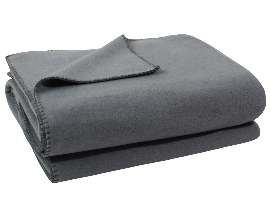 Zoeppritz Soft-Fleece Wohndecke Grau, Flauschig und Waschbar bei 30 Grad - Bild 1