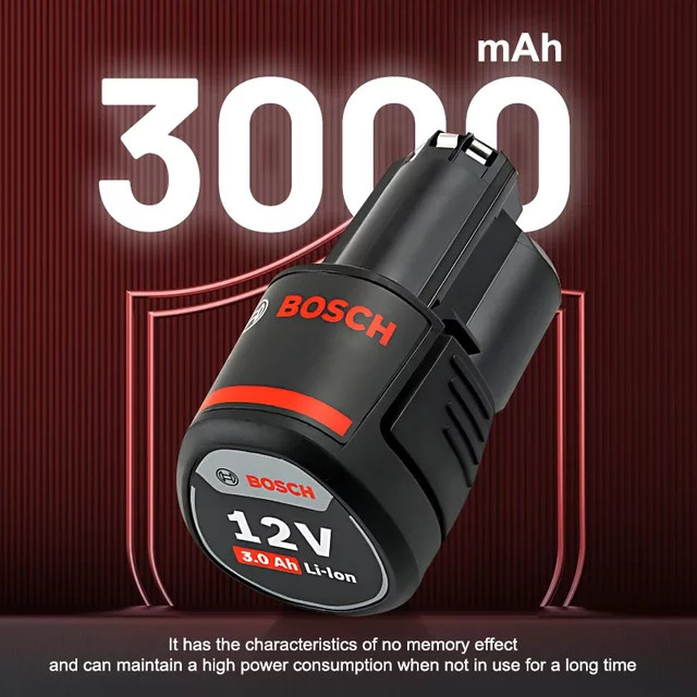 Bosch BAT411 Lithium-Ionen Akku 10,8-12V mit 3000mAh in Schwarz - Bild 1