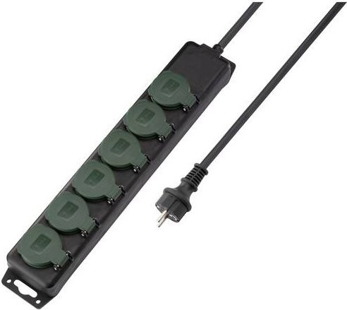 Sygonix Steckdosenleiste SY-5145342 Schwarz mit Schutzkontakt - Bild 1