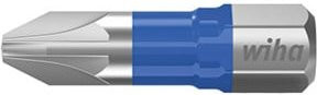 Wiha Bit Set T-Bit 25 mm Pozidriv PZ2 5-tlg. 1/4 Zoll in Box blau silber - Bild 1