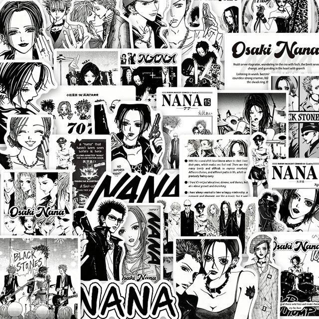 Bandai NANA Aufkleber, Schwarz-Weiß, 10-teiliges Set - Bild 1