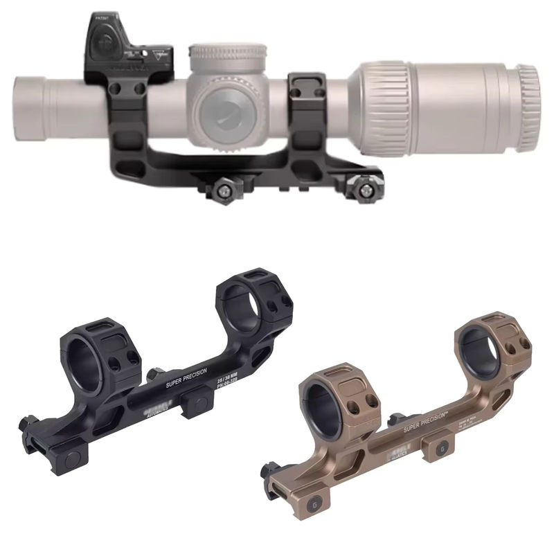 Geissele Automatics Taktische Optik-Zielfernrohrmontage mit QD-Ringen und optischer Wasserwaage für 20mm Picatinny-Schiene, Schwarz, 25,4mm/30mm - Bild 5
