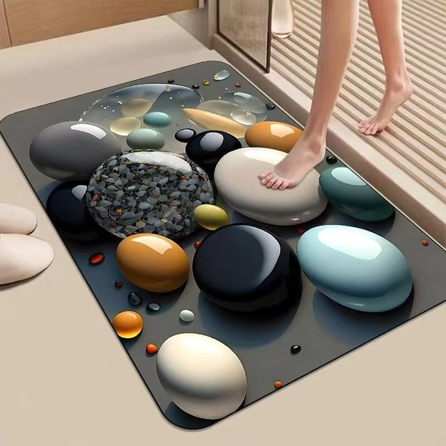 VIKAMA Pebble weiche Diatomeenerde-Bodenmatte für Küche, Eingang und Badezimmer - Bild 1