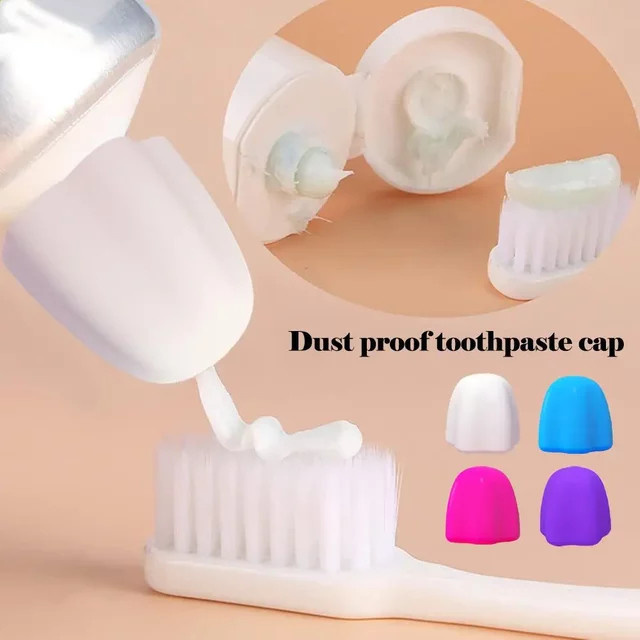 VIE LENTE Zahnpasta Squeezer Caps aus Silikon, Selbstschließender Badezimmer Spender Topper in Weiß - Bild 1
