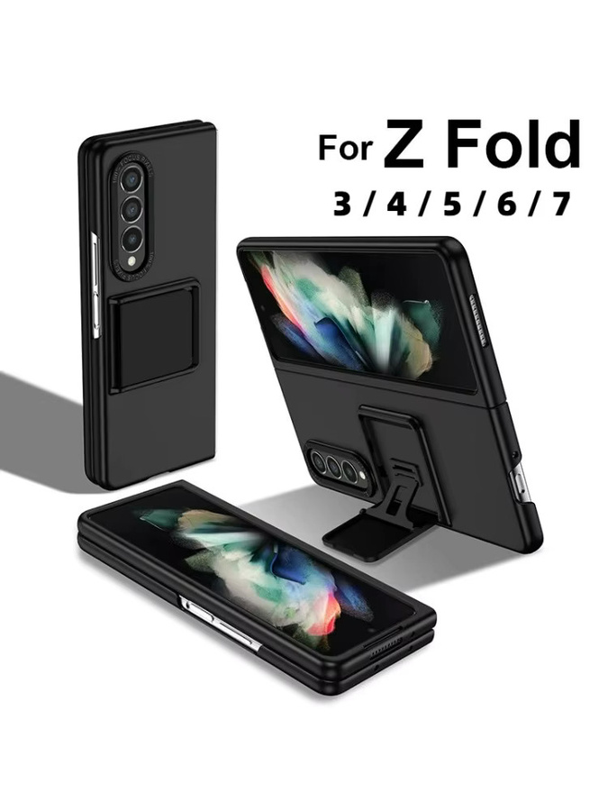 Samsung Schutzhülle für Galaxy Z Fold 7 6 5 4 3 mit integrierter Ständerhalterung und Kameraschutz, Schwarz Blau Grün Rot - Bild 5