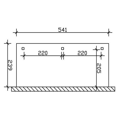 Skan Holz Terrassenüberdachung Venezia aus Leimholz mit Polycarbonat-Dach in Schiefergrau, B: 541 cm, T: 282 cm, H: 239 cm - Bild 3