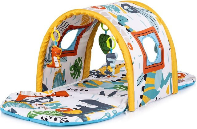 Chipolino Krabbeldecke mit Spielbogen Tunnel Haus Dino Spiegel gelb ab Geburt - Bild 1