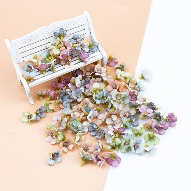 ZQCY Mini Gänseblümchen Kunstblumen aus Seide, Mehrfarbige Blumen-Girlande für Hochzeit und DIY-Dekoration - Bild 1