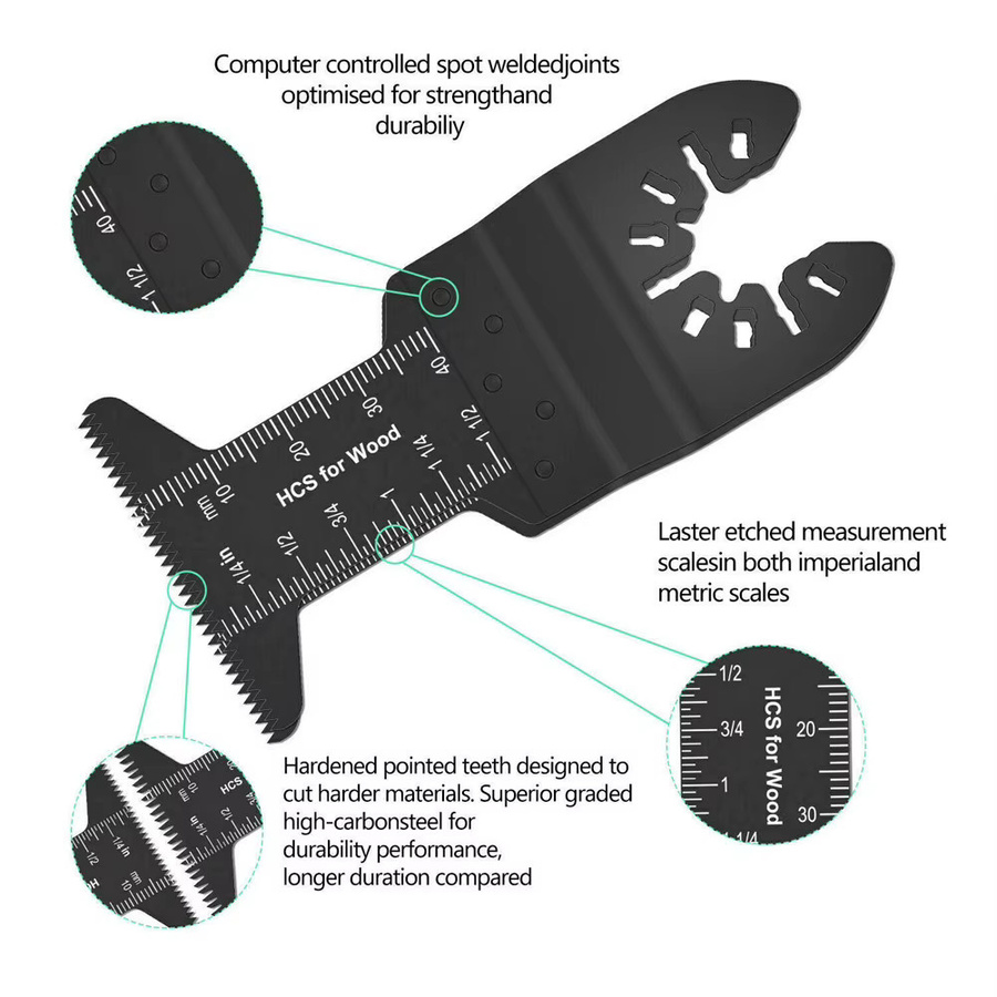 Black+Decker 124 Stück Schnellwechsel-Sägeblatt Set für oszillierende Multi-Tools in Schwarz - Bild 1