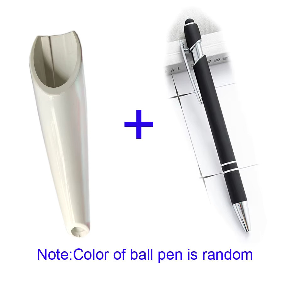 Gelber Stifthalter aus Kunststoff für Auto-Lüftungsschlitze mit Soft-Touch-Stift - Bild 3