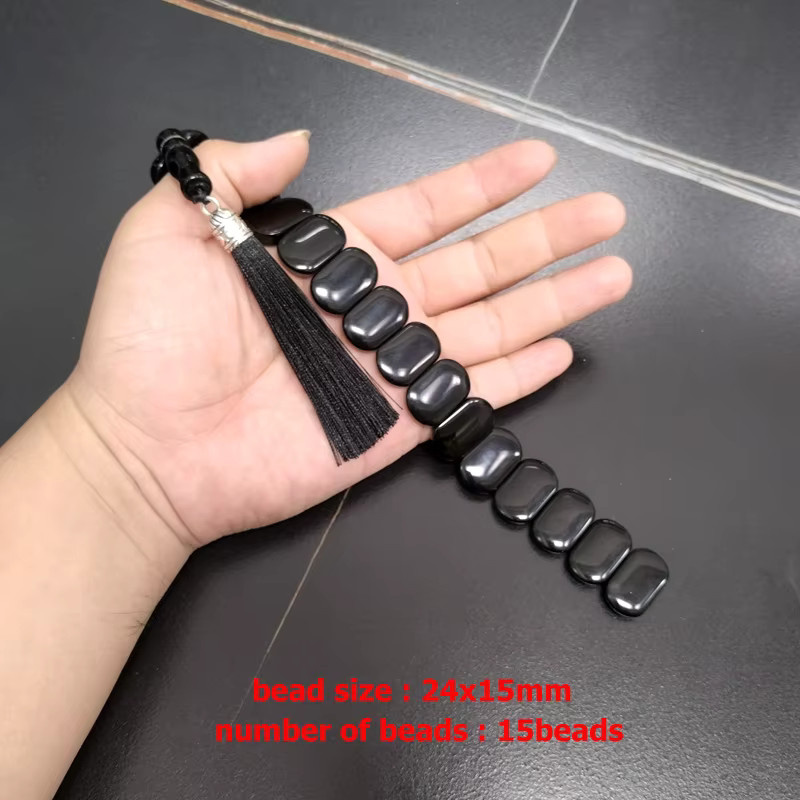 ALBASHAN Armband, Achat, Schwarz, Herren - Bild 4