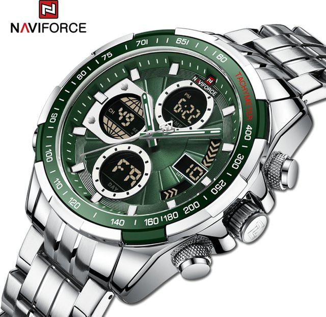 NAVIFORCE Armbanduhr Edelstahl, Quarz, Silber, Herren - Bild 1