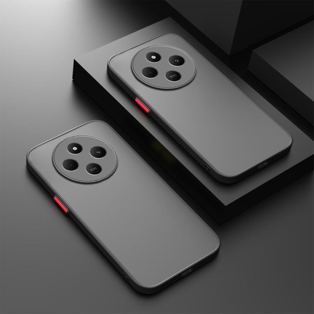 Stoßfeste Armor Matt Handyhülle aus Silikon für Xiaomi Redmi 14C 13C 12C 10C 10A 9C A3 A1 A2 Plus in Schwarz - Bild 1