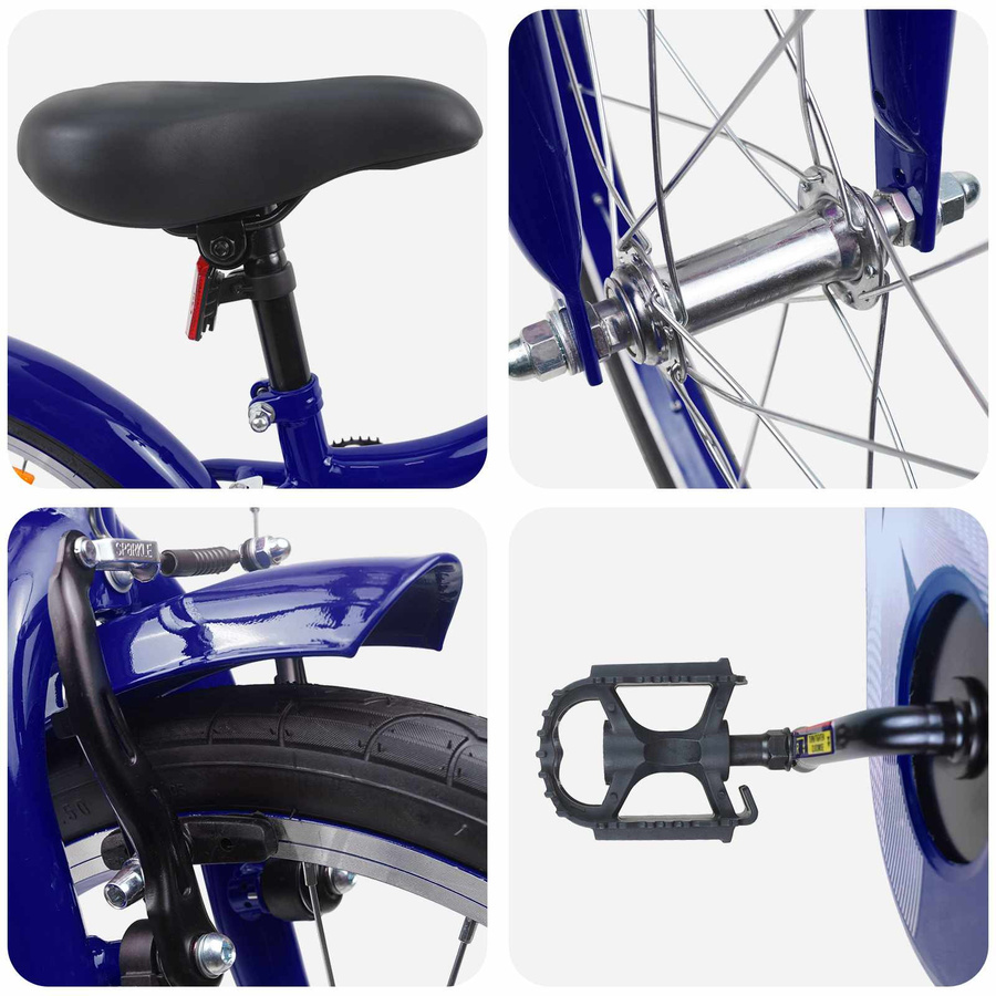 VD Home Furnishing Kinderfahrrad 18 Zoll Dunkelblau - Bild 2