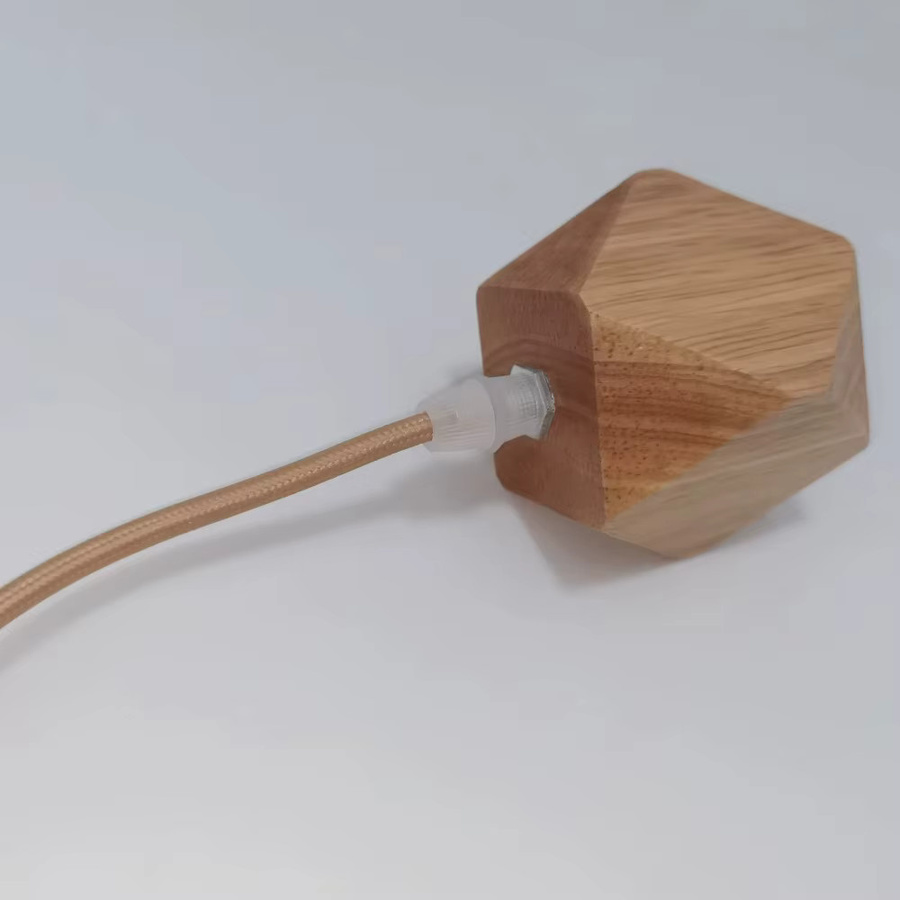 JOYINLED Holz Pendelleuchte E27 in natürlicher Farbe für Wohnzimmer und Schlafzimmer im Vintage-Design - Bild 3
