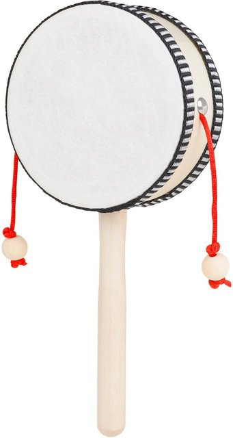 TOMTOP JMS Rasseltrommel aus Holz, Weiß - Bild 1