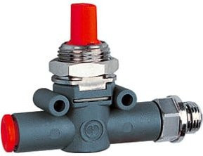 Riegler Absperrventil mit Schlauchanschluss und Gewinde, G1/4, Schlauch 8 mm, multicolour - Bild 1