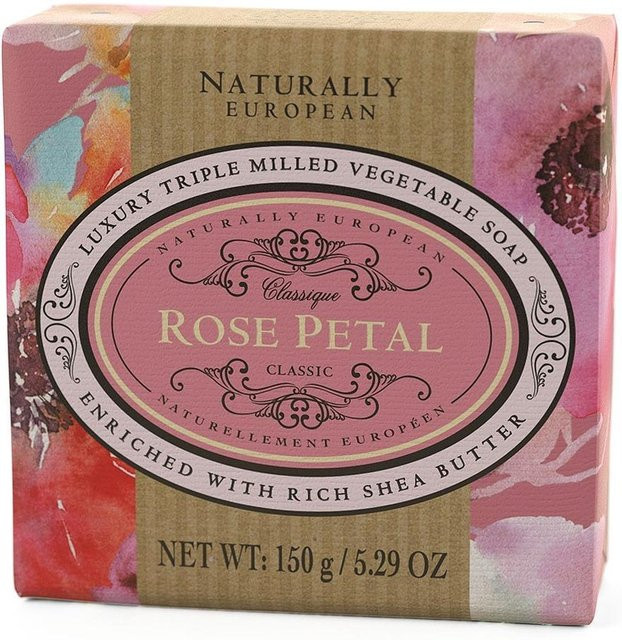 Naturally European Seife Rose Petal, 150g, mit Sheabutter - Bild 1