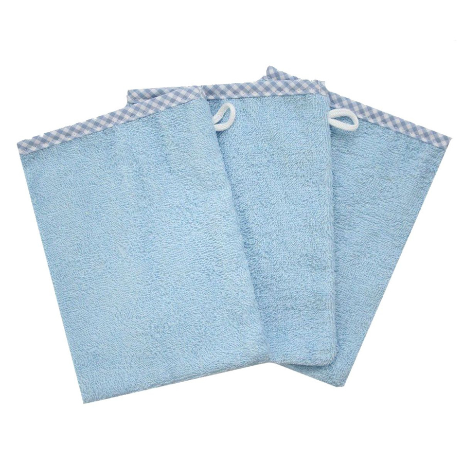 Wörner Waschhandschuh, 3er Pack, Blau, Kinder - Bild 1