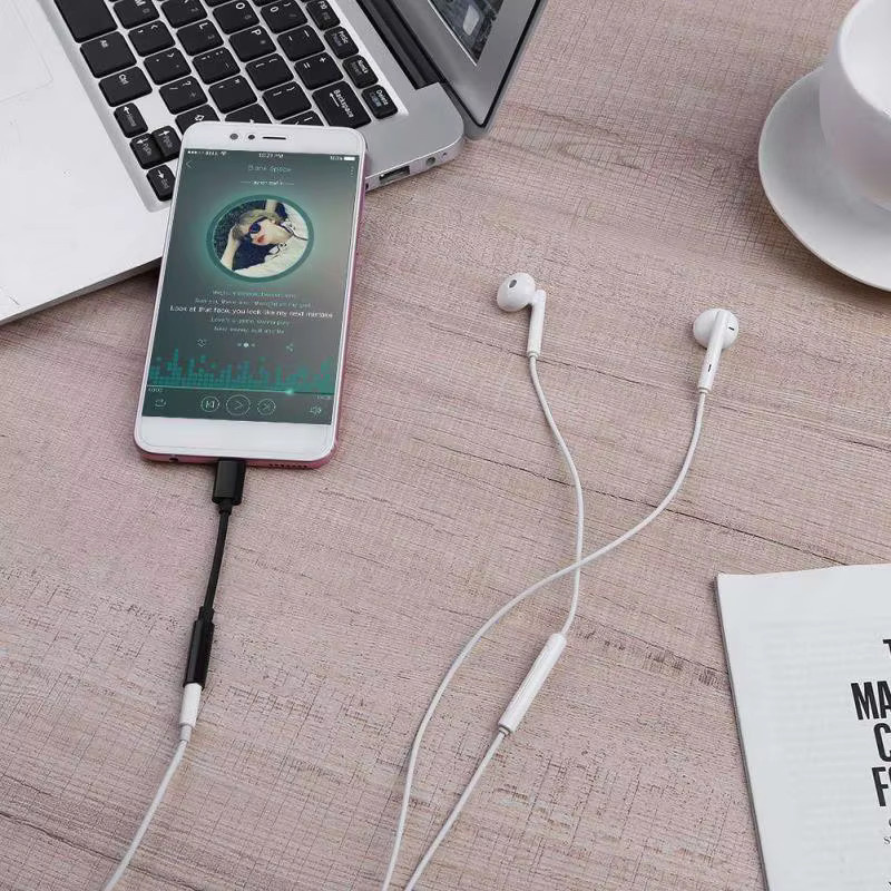 BRYNTHORX USB-C auf 3,5mm Klinke Audio-Adapter in Weiß für Huawei, Xiaomi und Realme - Bild 2