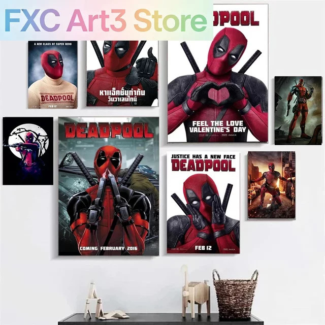 Rahmenloses Marvel Wandkunst Poster mit SpiderMan, Iron Man und Avengers als Leinwand Gemälde in Mehrfarben für dein Kinderzimmer - Bild 1