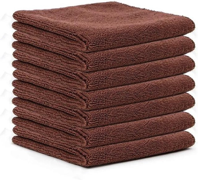 12er-Pack Mikrofaser-Putzlappen von Bestbags in Kaffeebraun für Haus und Küche - Bild 1