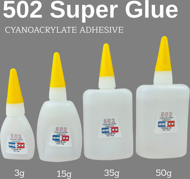 502 Cyanacrylat Superkleber dünnflüssig, transparent, für Kunststoff, Metall, Holz und Keramik - Bild 1