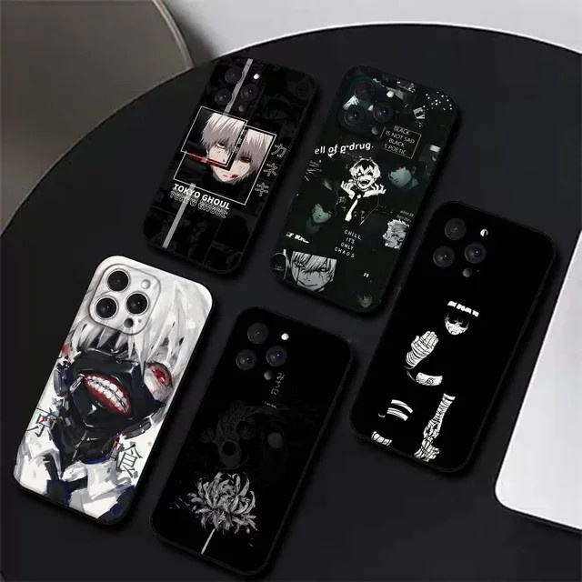 T-Tokyo Ghoul Anime Handyhülle aus schwarzem Silikon für Apple iPhone Modelle - Bild 1