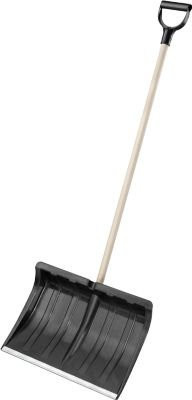 Flora Schneeschieber mit Stiel und D-Griff aus Polypropylen, Stahl und Holz, B: 50 cm, T: 35,5 cm - Bild 1