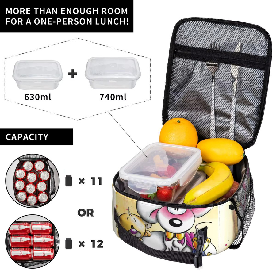 Isolierte Diddl Thermo-Lunchtasche von MINISO in Multicolour, B/H/T: 26,0 x 21,0 x 0 cm - Bild 2
