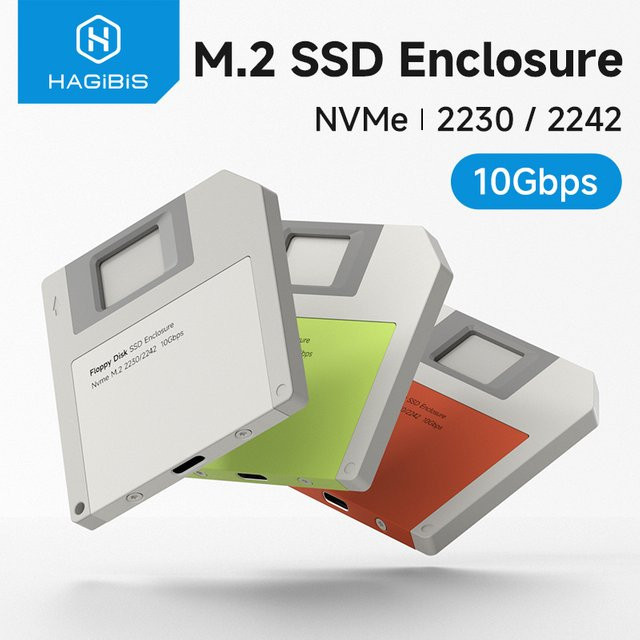Hagibis 2230 M.2 NVMe SSD-Gehäuse USB 3.2 Gen 2 in Grau für externe SSD-Speicher und Laptops - Bild 1