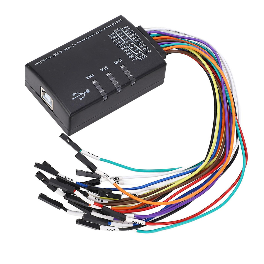 Saleae USB-Logikanalysator mit 16 Kanälen und 100 MHz Abtastrate in Schwarz - Bild 3