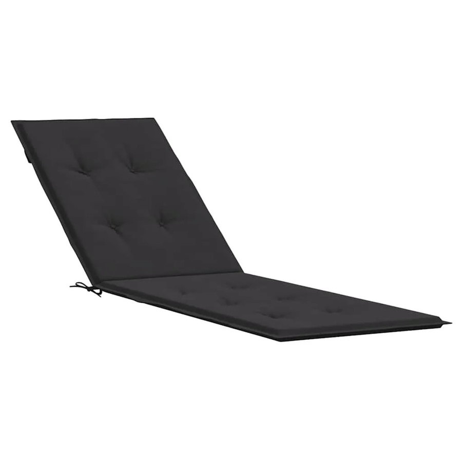 vidaXL Liegestuhl-Auflage aus wasserabweisendem Oxford-Gewebe, Schwarz, B/T/H: 75 x 105 x 50 x 4 cm - Bild 2