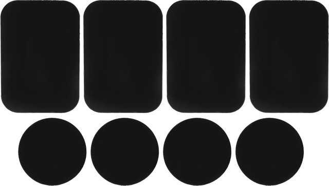 TOMTOP 8er Set Selbstklebende Metallplatten in Schwarz für magnetische Autohalterungen und Telefonhalterungen - Bild 1