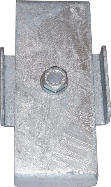 Gabiona Verbindungsklammer aus Aluminium in Silber für Maschenweiten von 5 cm x 10 cm - Bild 1