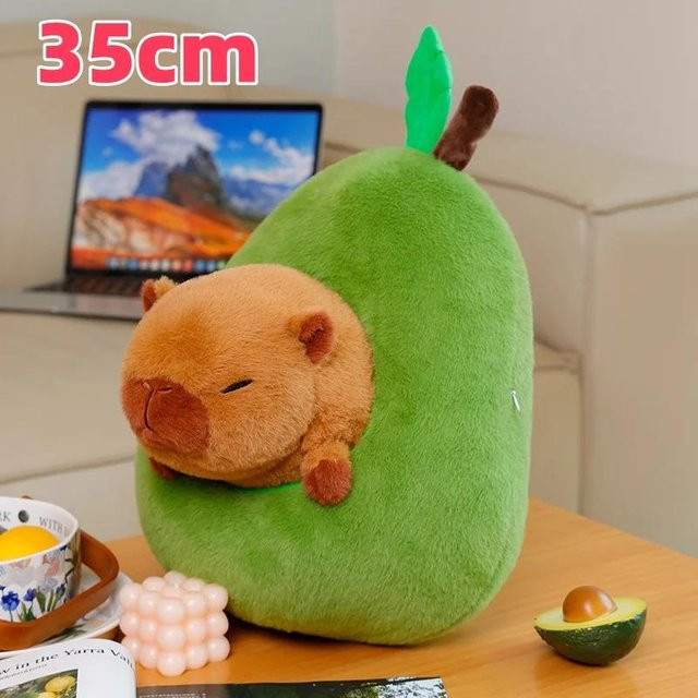Yiran toy Capybara Plüschtier, Frucht-Nest, Apfel Avocado, Bunt / Mehrfarbig, Grün - Bild 1