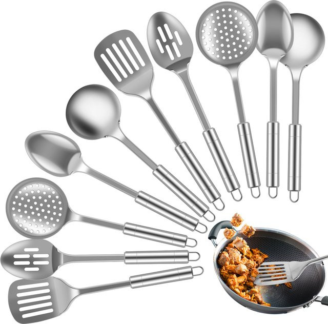 Willstar Küchenutensilien Set aus Edelstahl in Silber, 5 oder 10 Teile - Bild 1
