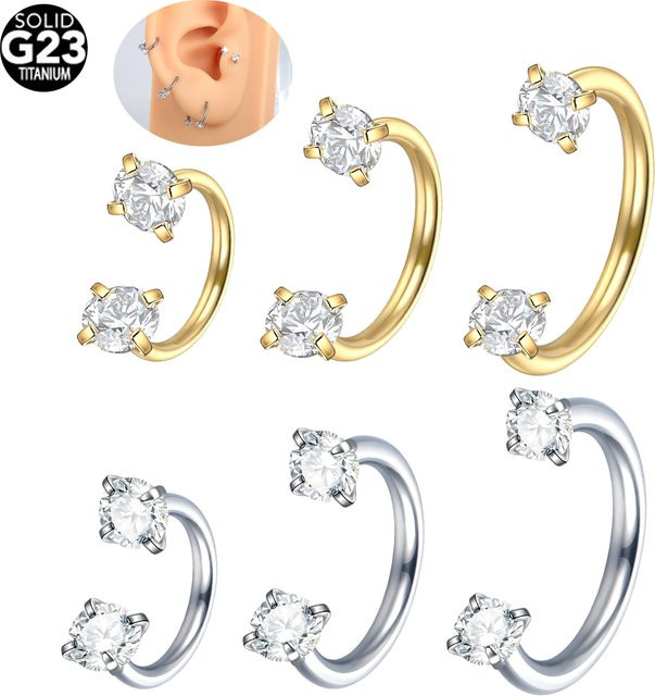 SWANJO Septum Piercing, Titan, Zirkonia, Unisex - Bild 1